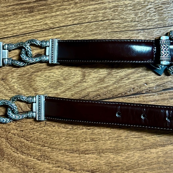 Brighton • 1996 • Medium • Brown Leather • Silver Metal Chain • Western • Belt - Picture 9 of 16